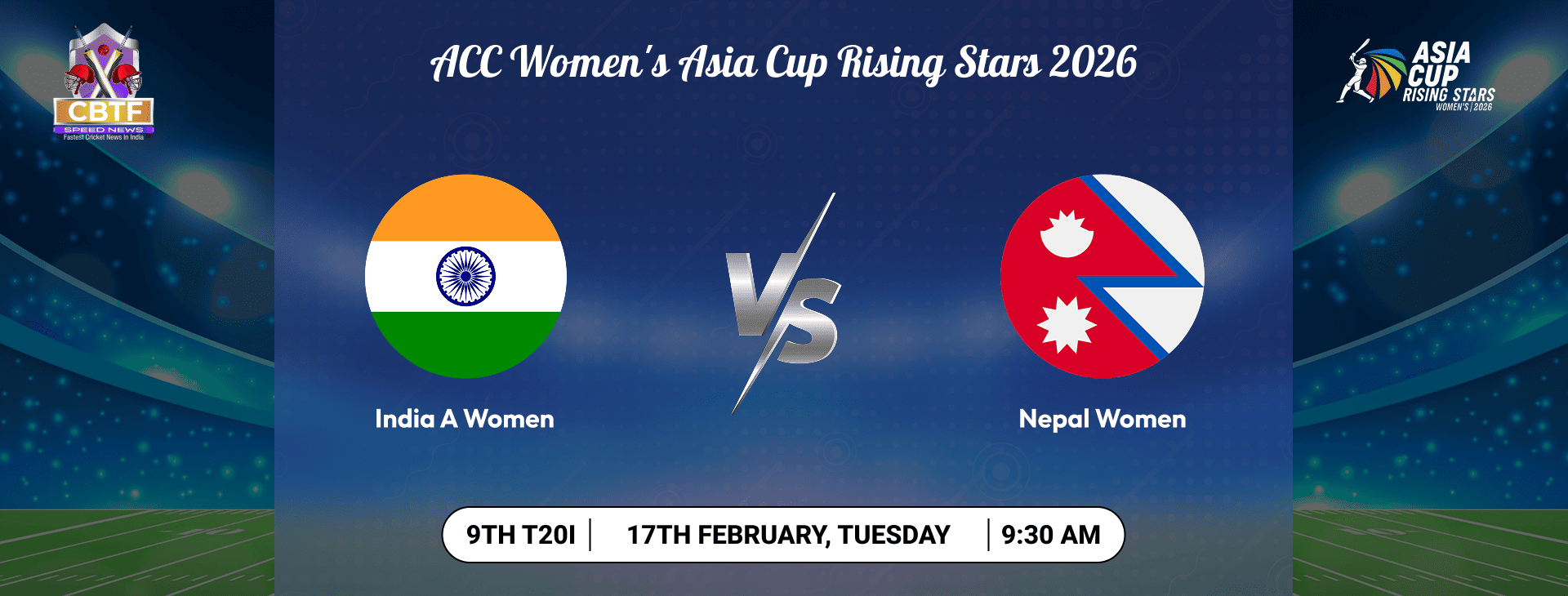 ACC Women's Asia Cup Rising Stars 2026, India A Women vs Nepal Women, 9th Match, Group A, India A Women Won By 7 Wickets