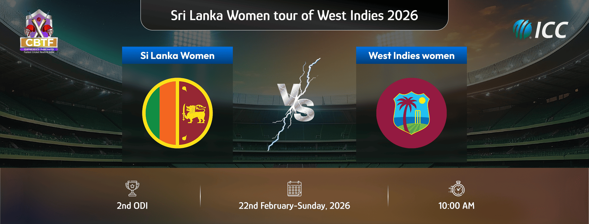 Sri Lanka Women tour of West Indies 2026, West Indies Women vs Sri Lanka Women, 2nd ODI, Sri Lanka Women Won By 14 Runs
