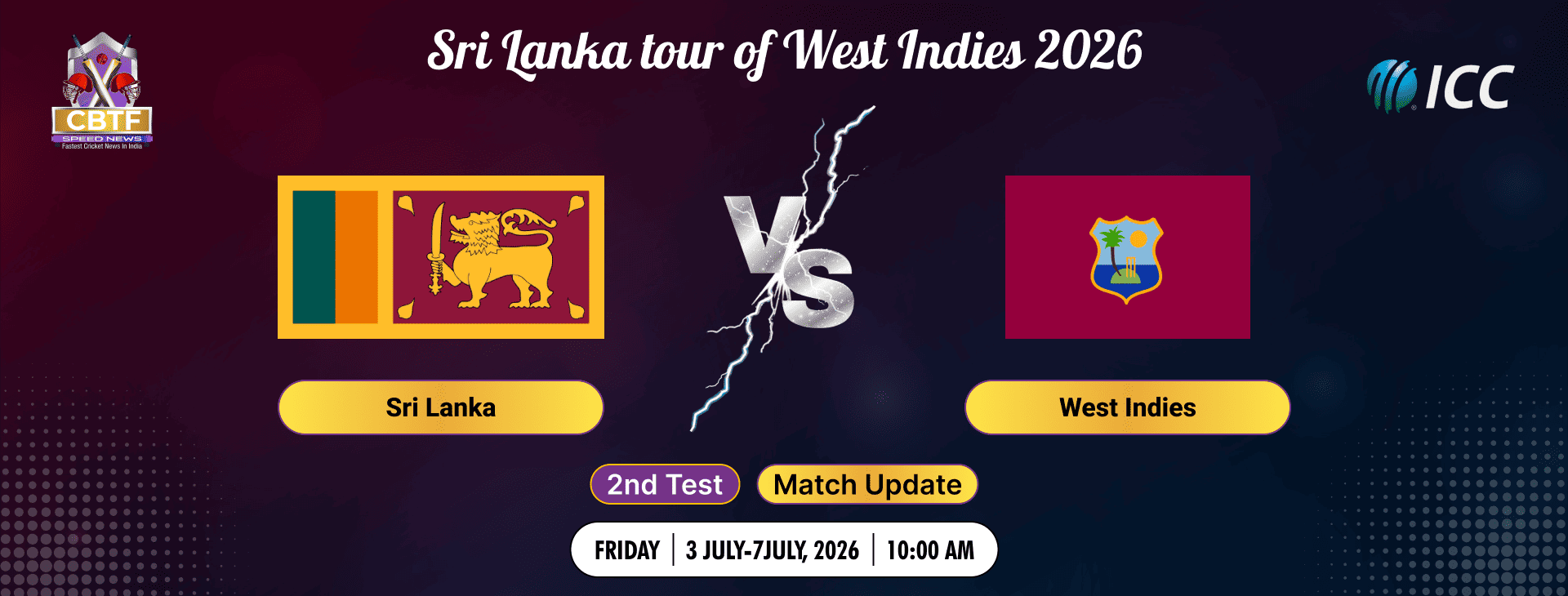 Sri Lanka tour of West Indies 2026, West Indies vs Sri Lanka, 2nd Test, Day 1, Match Update, Sri Lanka Chose to Bat