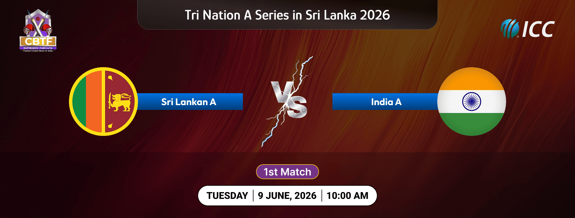 Tri Nation A Series in Sri Lanka 2026, Sri Lanka A vs India A, 1st Match, India A Won By 8 Runs