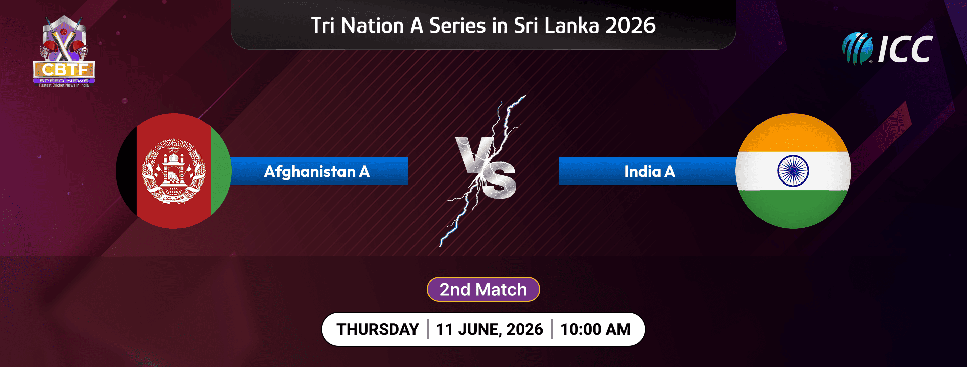 Tri Nation A Series in Sri Lanka 2026, India A vs Afghanistan A, 2nd Match, Afghanistan A Won By 4 Runs
