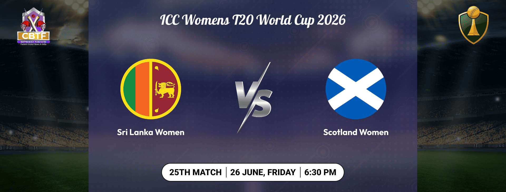 ICC Women's T20 World Cup 2026, Sri Lanka Women vs Scotland Women, 25th Match, Group B, Sri Lanka Women Won By 3 Wickets