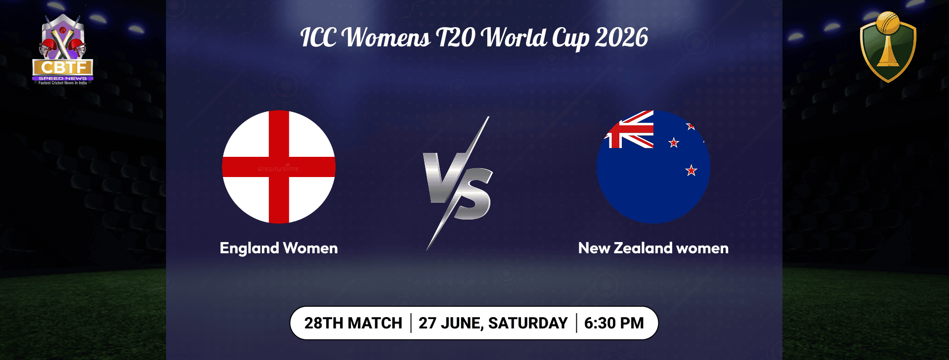 ICC Women's T20 World Cup 2026, England Women vs New Zealand Women, 28th Match, Group B, England Women Won By 9 Wickets