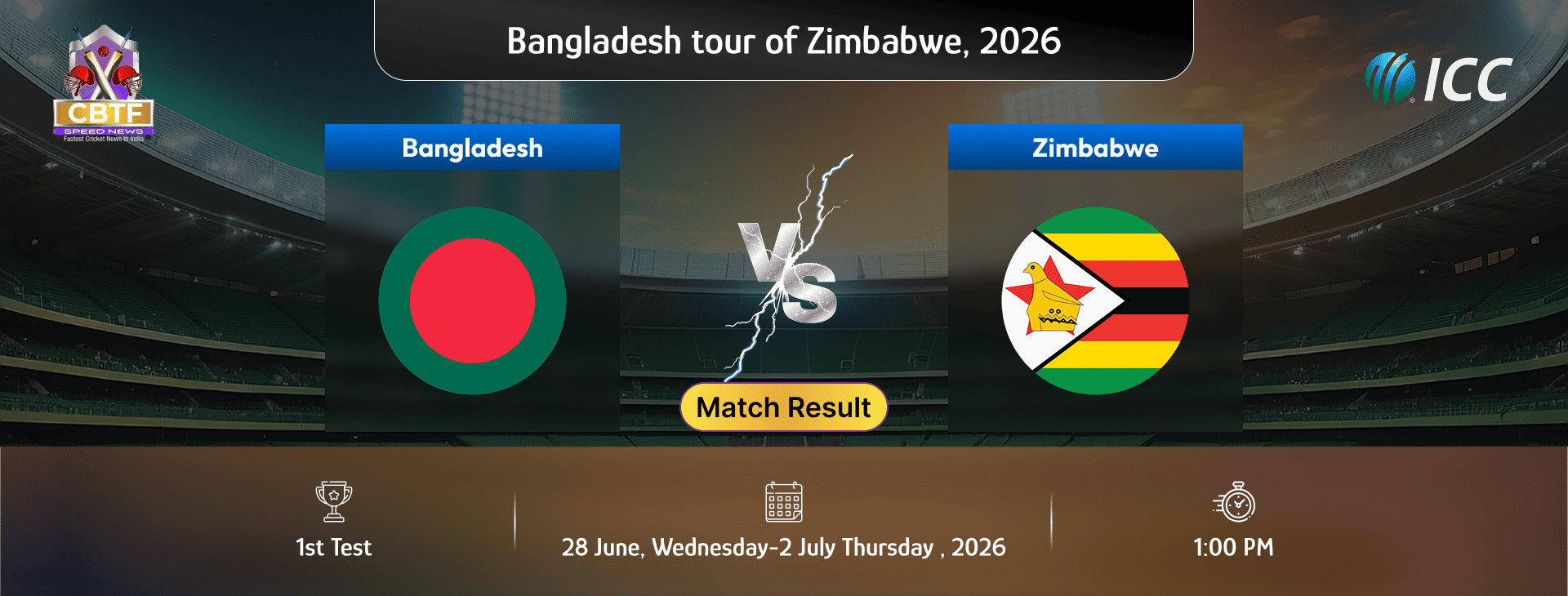 Bangladesh tour of Zimbabwe, 2026, Zimbabwe vs Bangladesh, Test, Day 3, Match Result, Zimbabwe Won By 85 Runs