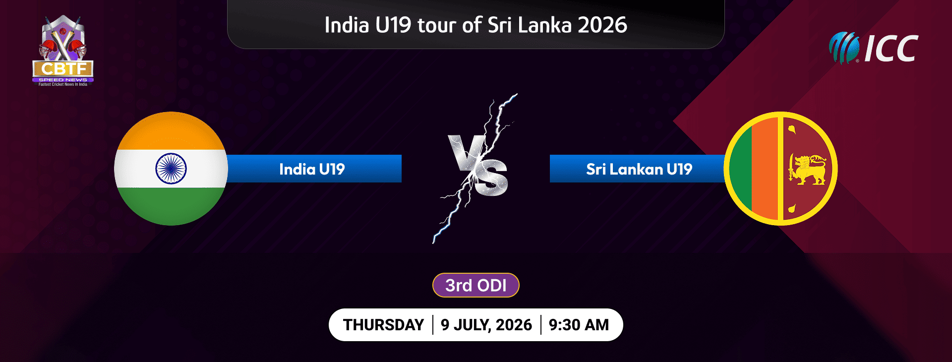India U19 tour of Sri Lanka 2026, Sri Lanka U19 vs India U19, 3rd ODI, Sri Lanka Under 19 Won By 1 Wicket