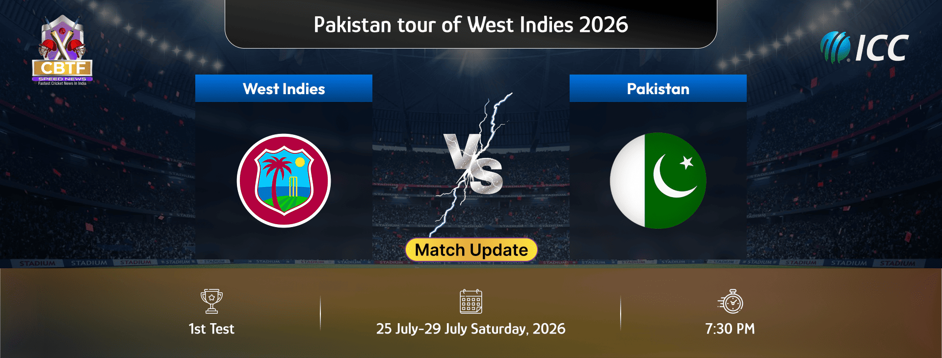 Pakistan tour of West Indies, 2026, West Indies vs Pakistan, 1st Test, Day 2, Match Update, Pakistan Trail By 112 Runs