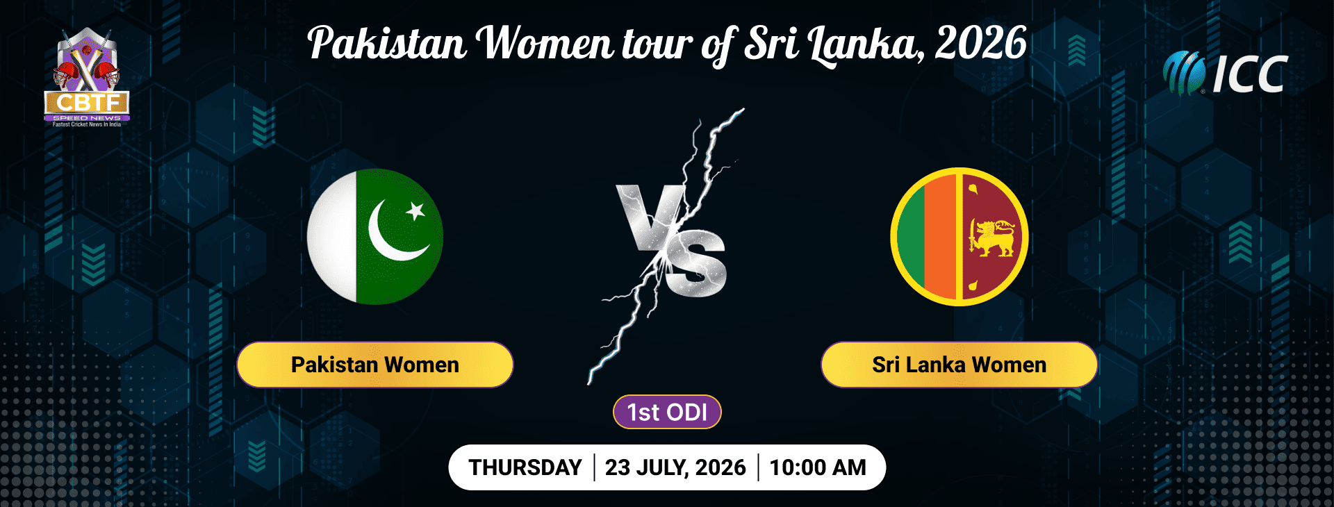 Pakistan Women tour of Sri Lanka, 2026, Sri Lanka Women vs Pakistan Women, 1st ODI, Pakistan Women Won By 5 Wickets