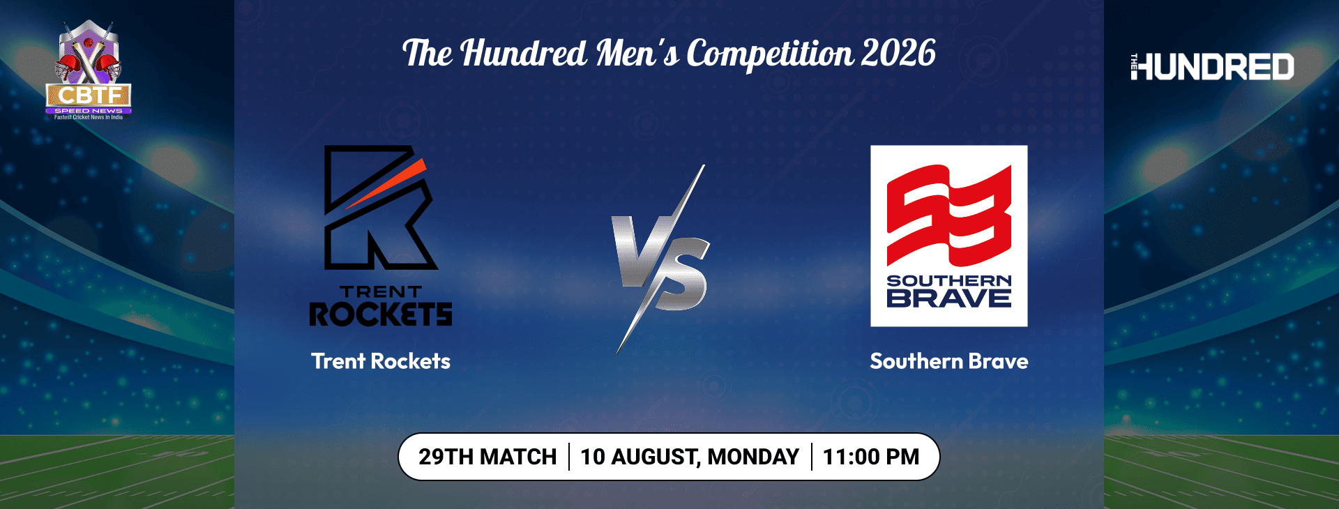 The Hundred Men's Competition 2026, Trent Rockets vs Southern Brave, 29th Match, Southern Brave Men Won By 6 Wickets