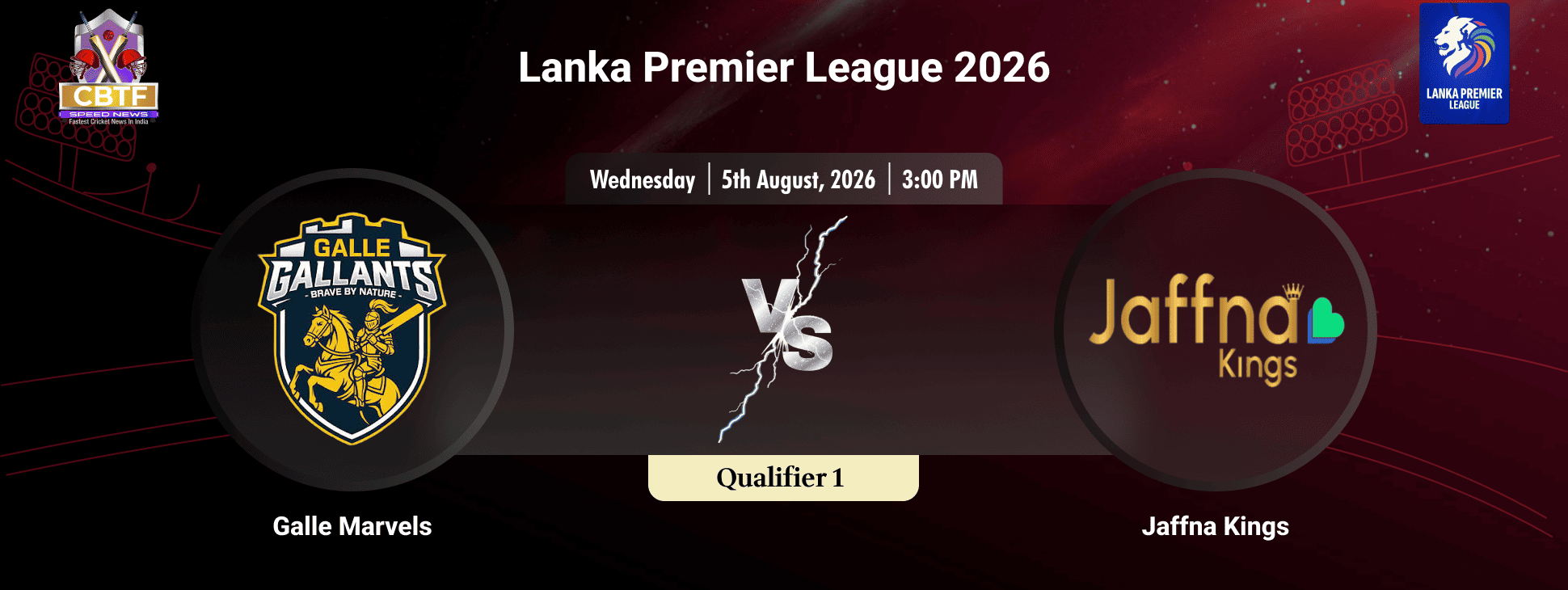 Lanka Premier League 2026, Galle Gallants vs Jaffna Kings, Qualifier 1, Jaffna Kings Won By 14 Runs