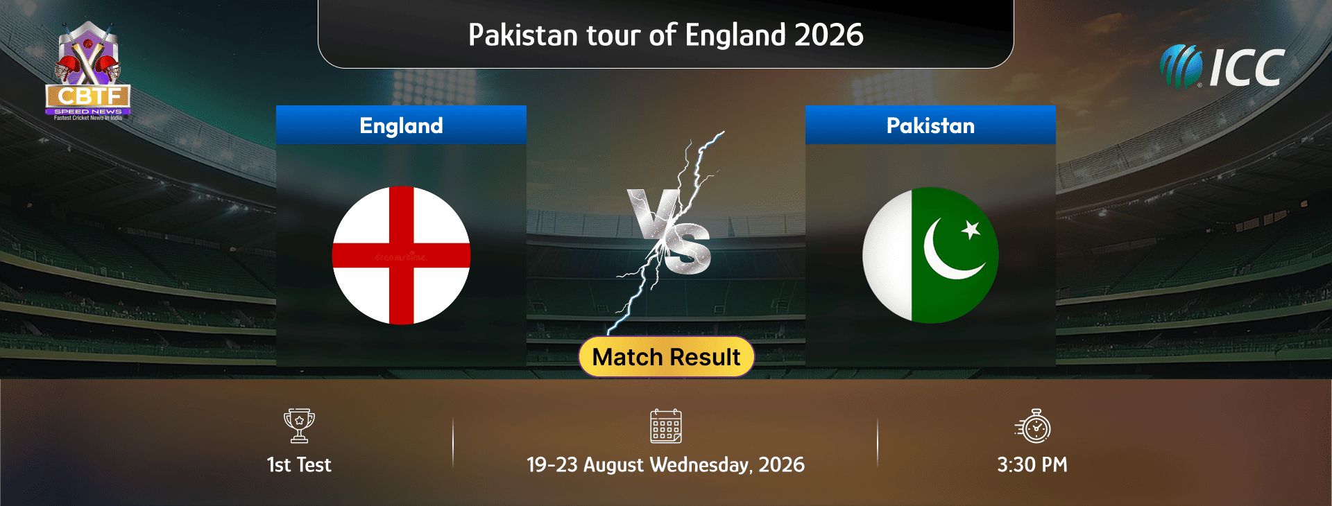 Pakistan tour of England 2026, England vs Pakistan, 1st Test, Day 5, Match Result, England Won By 103 Runs