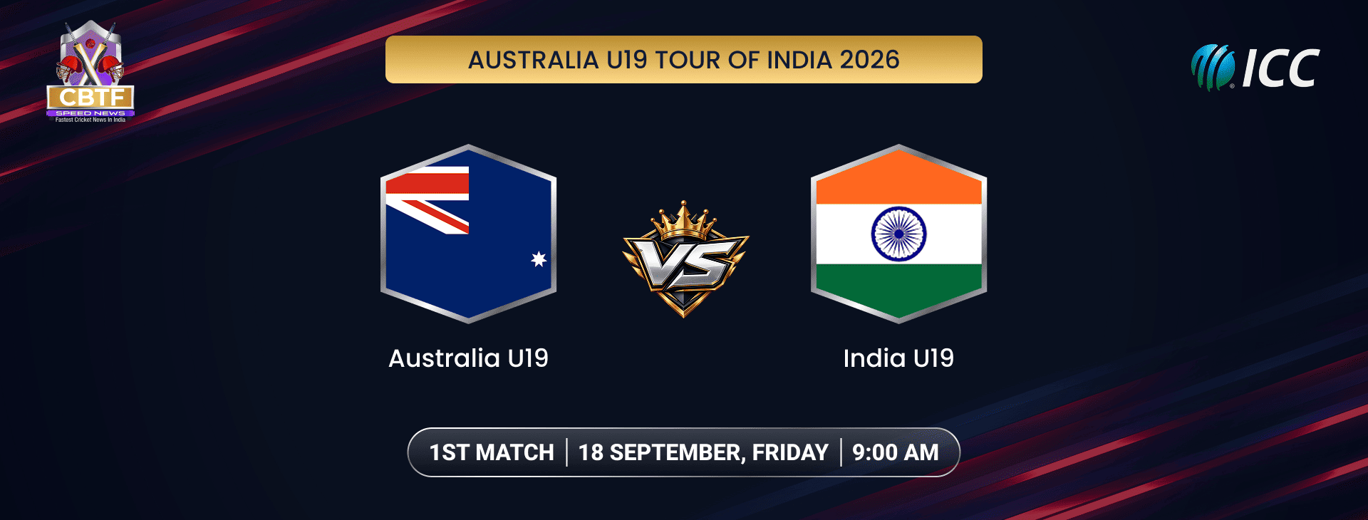 Australia U19 tour of India 2026, Australia U19 tour of India 2026,India U19 vs Australia U19, 1st ODI, India Under 19 Won By 7 Runs
