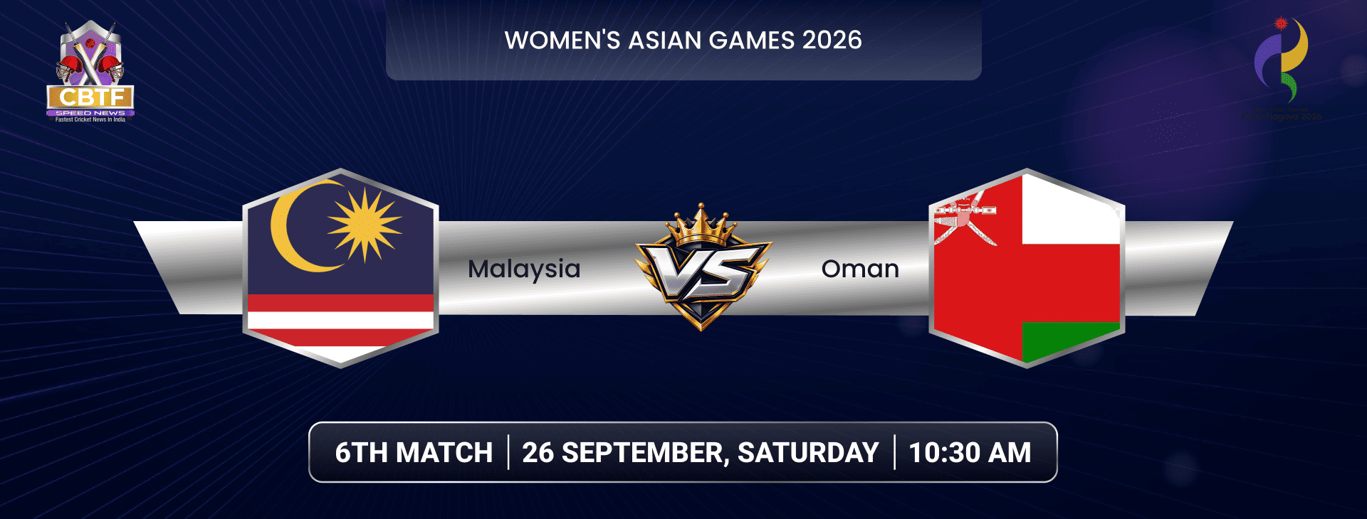 Asian Games 2026, Malaysia vs Oman, 6th Match, Group B, Match Abandoned Without a Ball Bowled