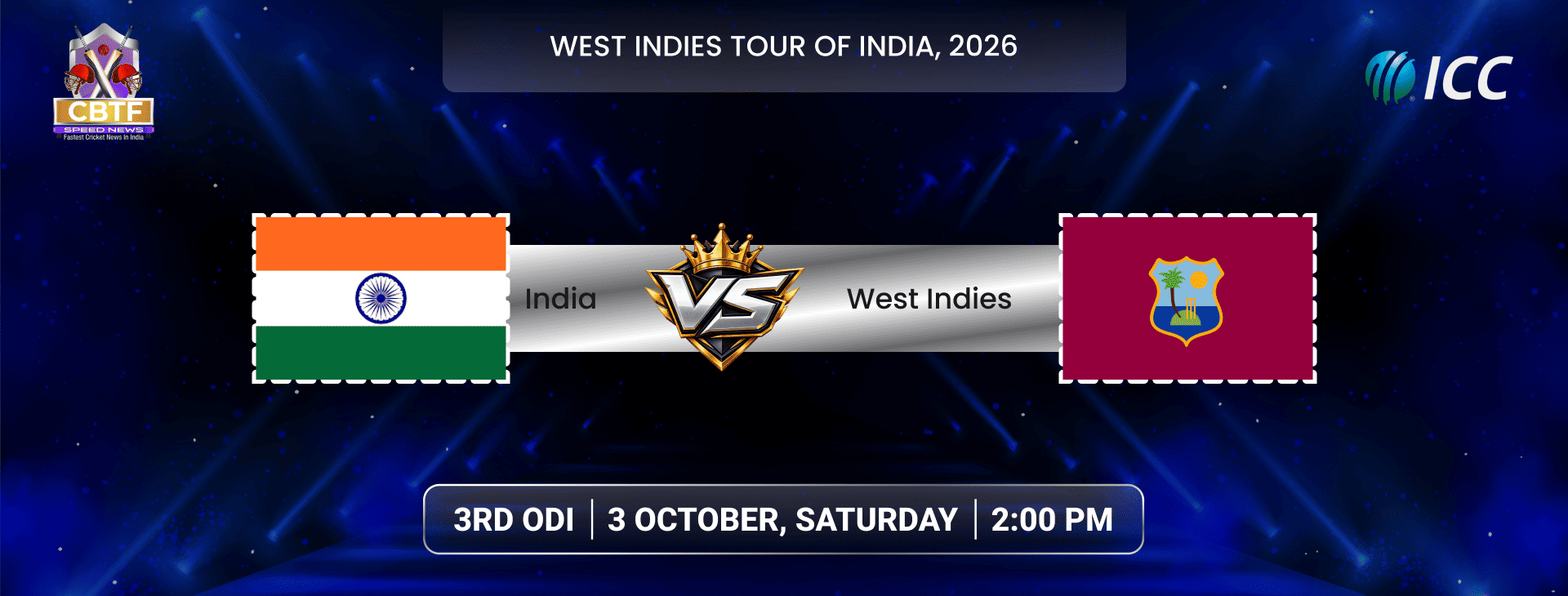West Indies tour of India, 2026, India vs West Indies, 3rd ODI, West Indies Won By 5 Wickets