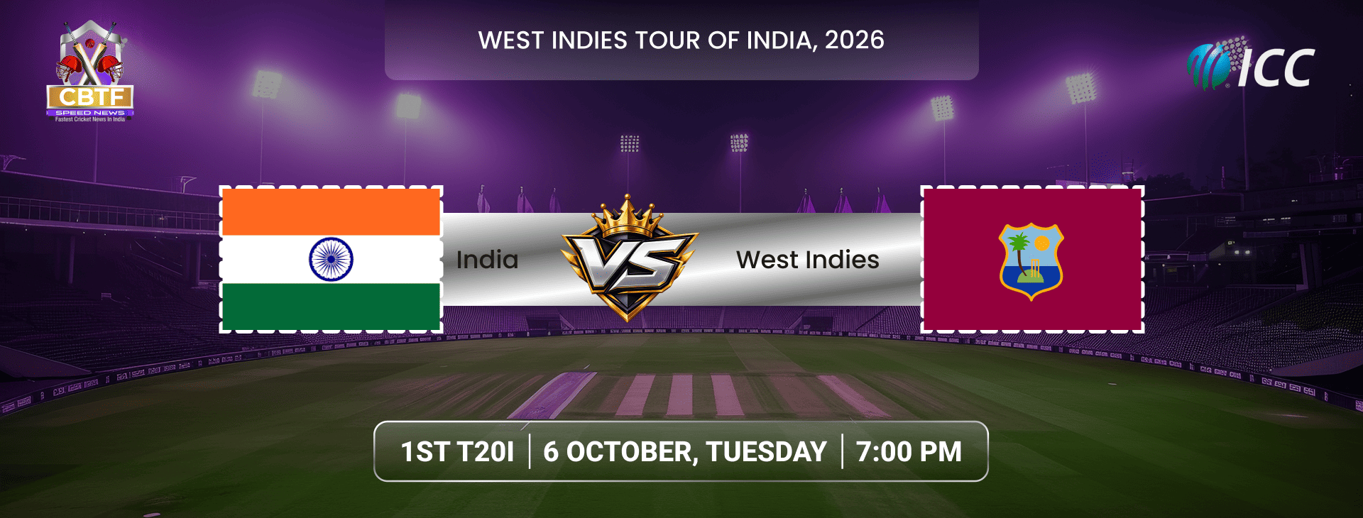 West Indies tour of India, 2026, India vs West Indies, 1st T20I, India Won By 8 Wickets