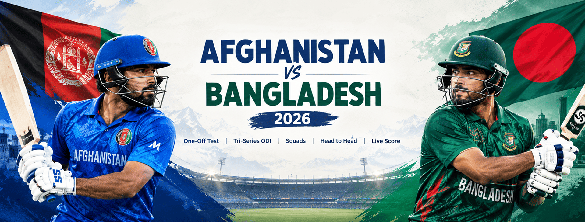 Afghanistan vs Bangladesh 2026: One-Off Test, Tri-Series ODI, Squads, Head to Head and Live Score
